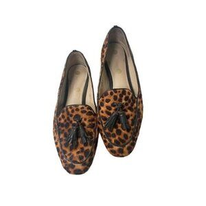 Boden Tassel Loafers Flats Giraffe Print Shoes 37 US 6